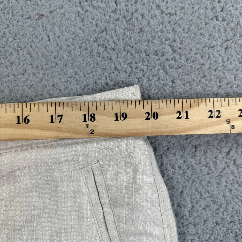 Tasso Elba Island Linen Pants Men 38x30 Beige Breathable Beach Flat Front Summer